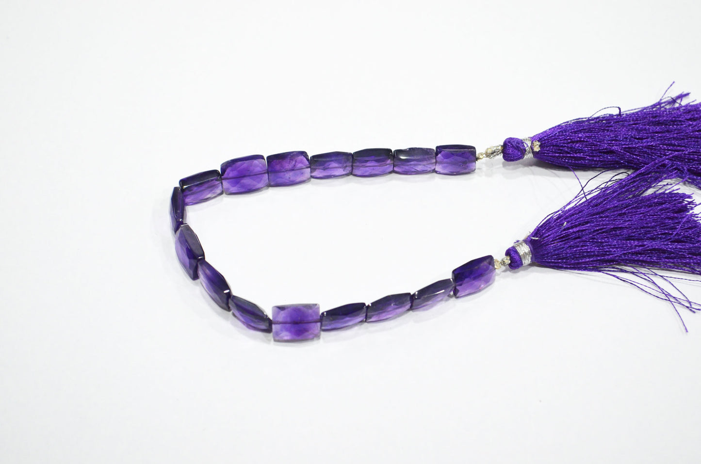 Natural Amethyst Faceted Chicklet Shape Beads , Sold By Strand , 7 Inches , 7.50x10 - 9x12 mm , 32159