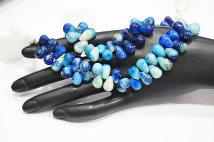 Natural Afghanite Tear Drops Shape Beads , Sold By Strand , 8 Inches , 8x11 - 9x13 mm , 32176