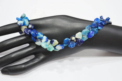 Natural Afghanite Fancy Shape Beads , 8 Inches , 9x10 - 10x11 mm , 32177