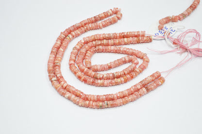 Natural Rhodocrosite Heishi Tyre Shape Beads , Sold By Strand , 16 Inches , 6 mm , 32193
