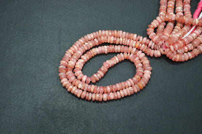 Natural Rhodocrosite Heishi Tyre Shape Beads , Sold By Strand , 16 Inches , 5 - 5.25 mm , 32197