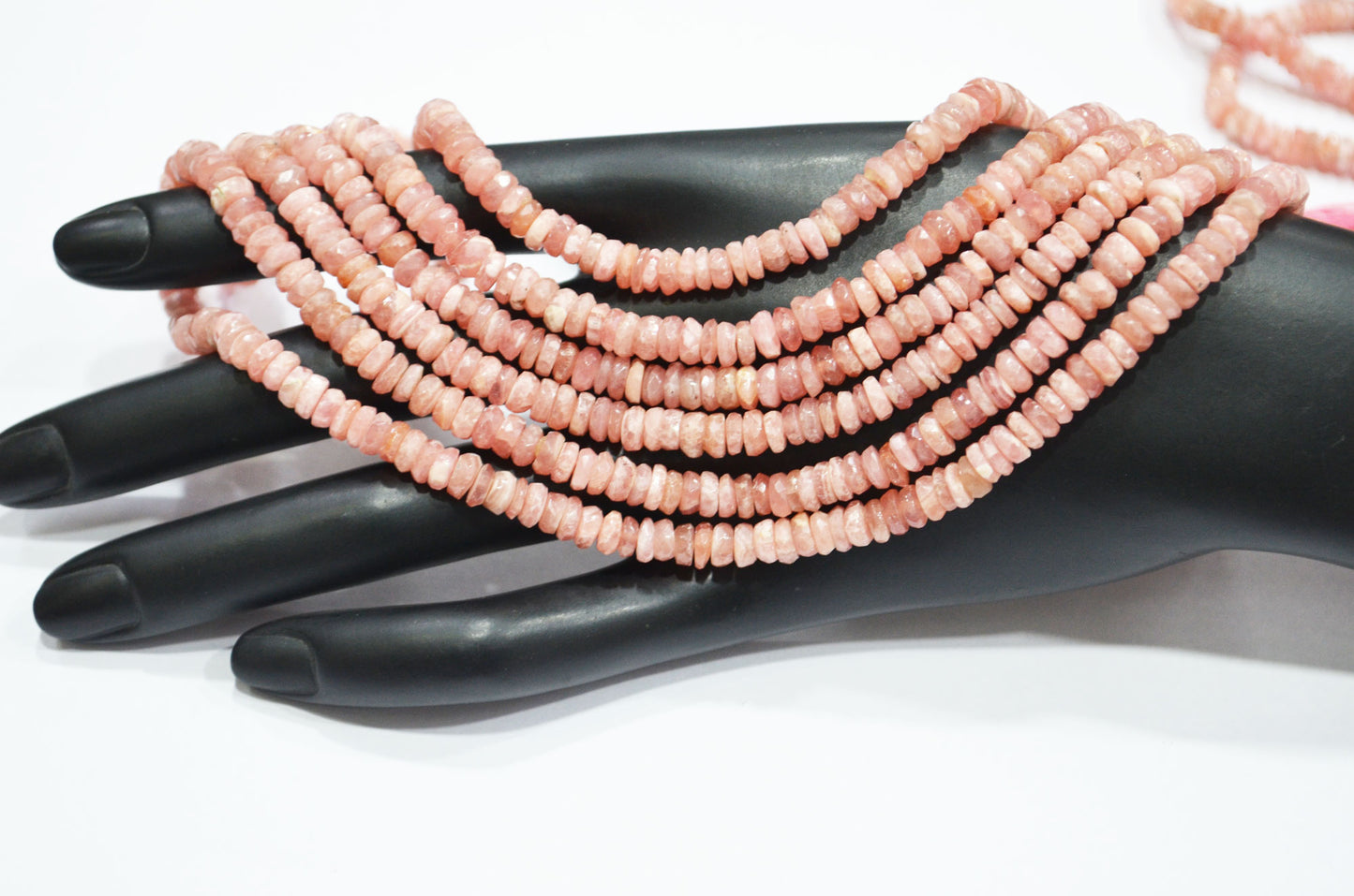 Natural Rhodocrosite Heishi Tyre Shape Beads , Sold By Strand , 16 Inches , 5 - 5.25 mm , 32197