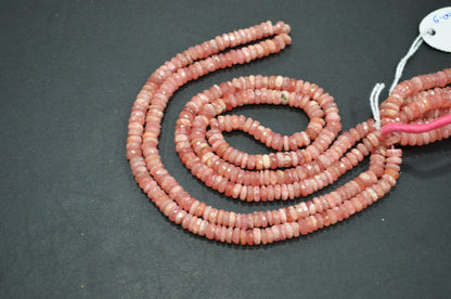 Natural Rhodocrosite Heishi Tyre Shape Beads , Sold By Strand , 16 Inches , 6 mm , 32199