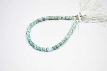 Natural Larimar Heishi Tyre Shape Beads , 8 Inches , 6 mm , 32201