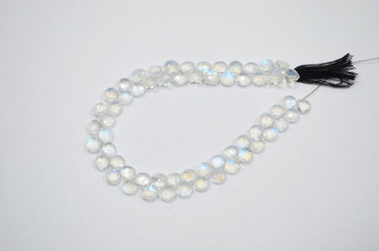 Natural Rainbow Moonstone Heart Shape Beads , 9 Inches , 7x7 mm , 32217