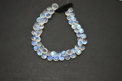 Natural Rainbow Moonstone Heart Shape Beads , 8.50 Inches , 7.50x7.50 - 10x10 mm , 32222