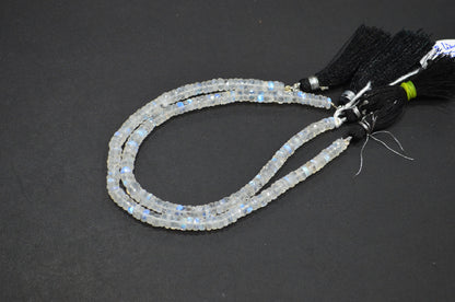 Natural Rainbow Moonstone Heishi Tyre Shape Beads , Sold By Strand , 8 Inches , 5 mm , 32231