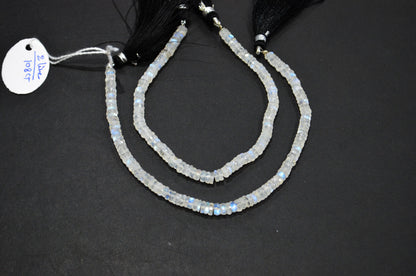 Natural Rainbow Moonstone Heishi Tyre Shape Beads , Sold By Strand , 8 Inches , 5 mm , 32231