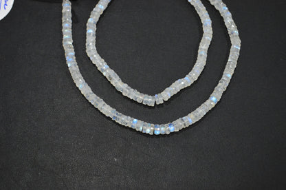 Natural Rainbow Moonstone Heishi Tyre Shape Beads , Sold By Strand , 8 Inches , 5 mm , 32231