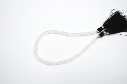 Natural Rainbow Moonstone Heishi Tyre Shape Beads , Sold By Strand , 8 Inches , 4.50 mm , 32233