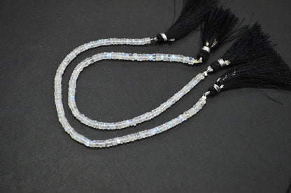 Natural Rainbow Moonstone Heishi Tyre Shape Beads , Sold By Strand , 8 Inches , 4.50 mm , 32233