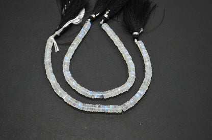 Natural Rainbow Moonstone Heishi Tyre Shape Beads , Sold By Strand , 8 Inches , 6.25 mm , 32237