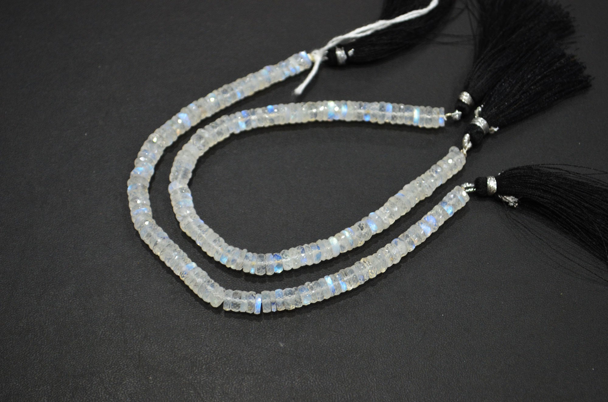 Natural Rainbow Moonstone Heishi Tyre Shape Beads , Sold By Strand , 8 Inches , 6.25 mm , 32237