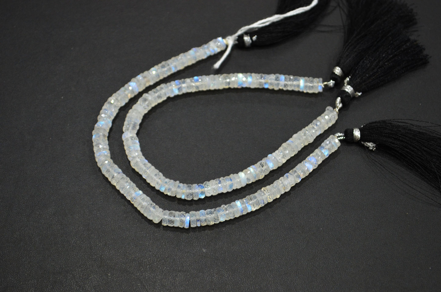 Natural Rainbow Moonstone Heishi Tyre Shape Beads , Sold By Strand , 8 Inches , 6.25 mm , 32237
