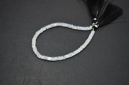 Natural Rainbow Moonstone Heishi Tyre Shape Beads , Sold By Strand , 8 Inches , 4.75 mm , 32239
