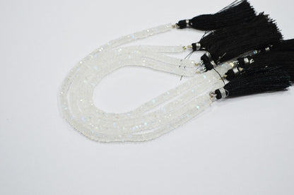 Natural Rainbow Moonstone Heishi Tyre Shape Beads , Sold By Strand , 8 Inches , 4.75 mm , 32239