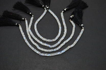 Natural Rainbow Moonstone Heishi Tyre Shape Beads , Sold By Strand , 8 Inches , 4.75 mm , 32239