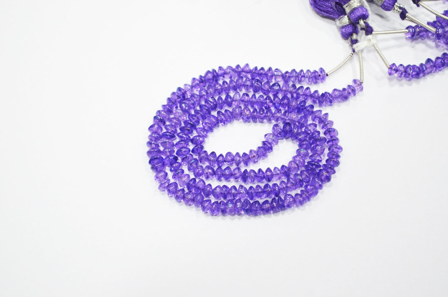 Rainbow Pearl Purple Coated Natural Rock Crystal Uneven Button Shape Smooth Beads , Sold By Strand , 18 Inches , 4.25 - 4.50 mm , 32245