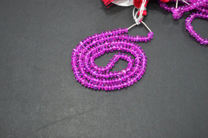 Rainbow Pearl Hot Pink Coated Natural Rock Crystal Uneven Button Shape Smooth Beads , Sold By Strand , 18 Inches , 4.25 - 4.50 mm , 32246