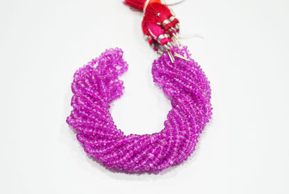 Rainbow Pearl Hot Pink Coated Natural Rock Crystal Uneven Button Shape Smooth Beads , Sold By Strand , 18 Inches , 4.25 - 4.50 mm , 32246