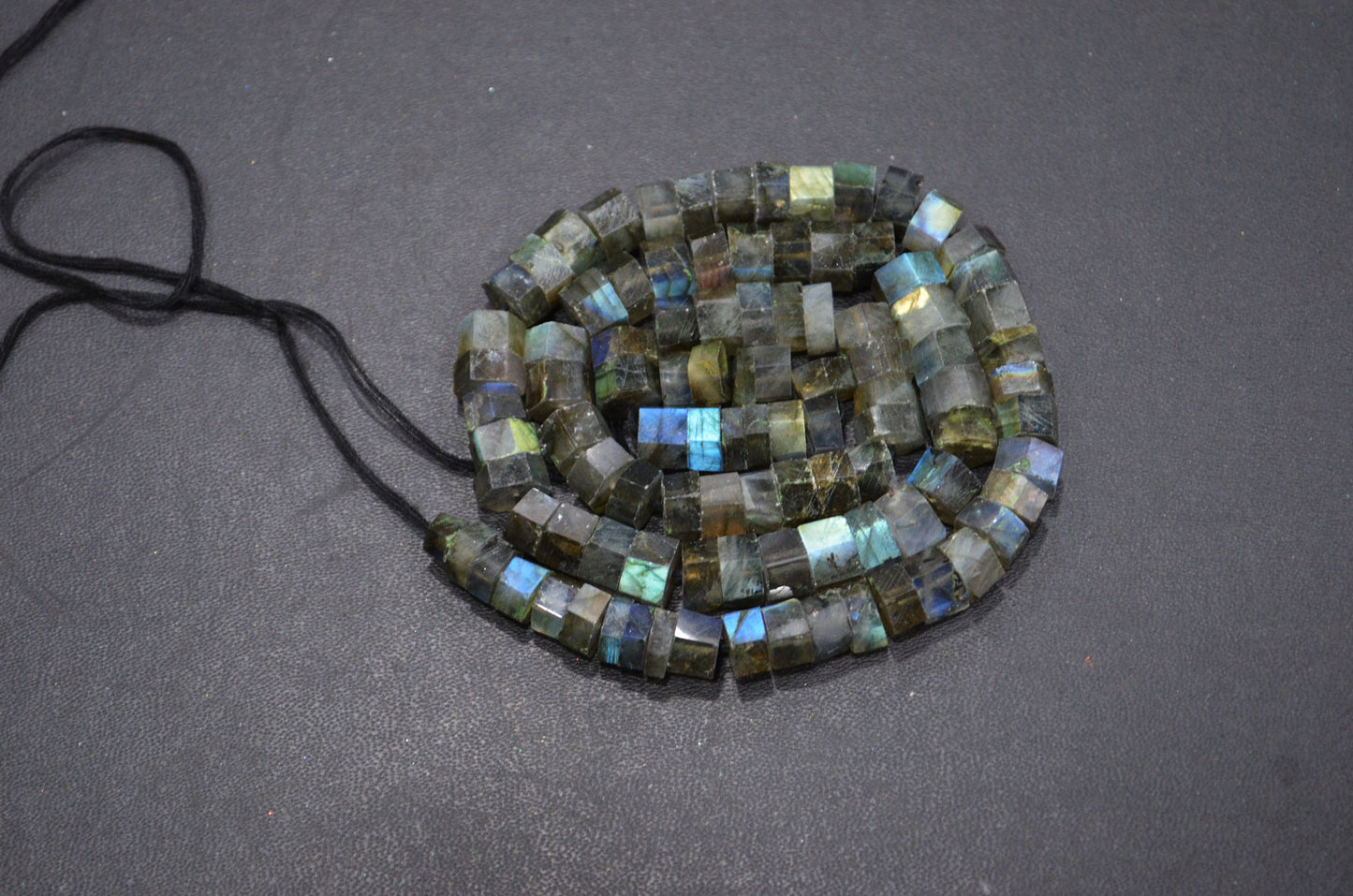 Labradorite Bolts Shape Beads , 18 Inches , 6.50 - 8 mm , 32264