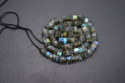 Labradorite Bolts Shape Beads , 18 Inches , 6.50 - 8 mm , 32264