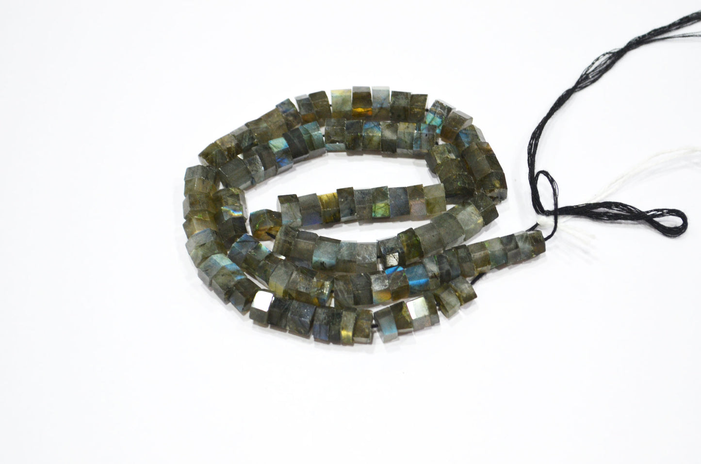 Labradorite Bolts Shape Beads , 18 Inches , 6.50 - 8 mm , 32264