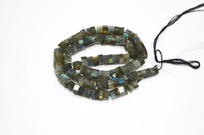 Labradorite Bolts Shape Beads , 18 Inches , 6.50 - 8 mm , 32264