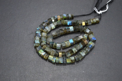 Labradorite Bolts Shape Beads , 18 Inches , 6.50 - 8 mm , 32264