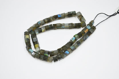 Labradorite Bolts Shape Beads , 18 Inches , 6 - 7.50 mm , 32265