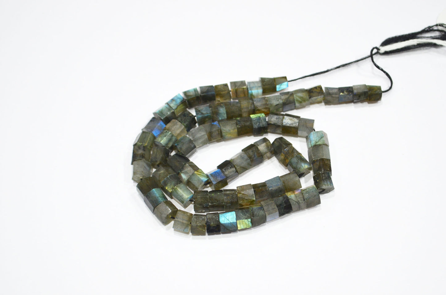 Labradorite Bolts Shape Beads , 18 Inches , 6 - 7.50 mm , 32265