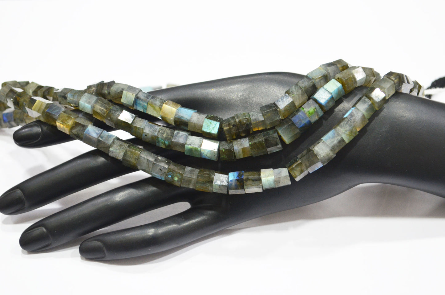 Labradorite Bolts Shape Beads , Sold By Strand , 18 Inches , 7.50 - 8 mm , 32267