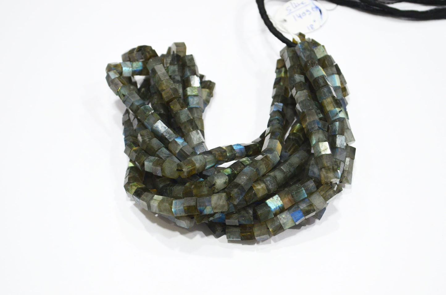 Labradorite Bolts Shape Beads , Sold By Strand , 18 Inches , 7.50 - 8 mm , 32267