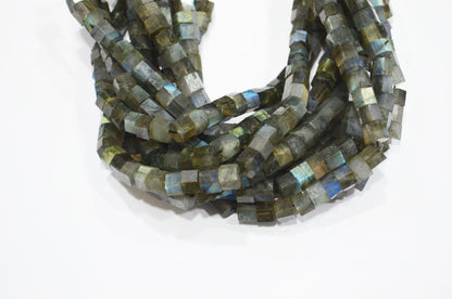 Labradorite Bolts Shape Beads , Sold By Strand , 18 Inches , 7.50 - 8 mm , 32267