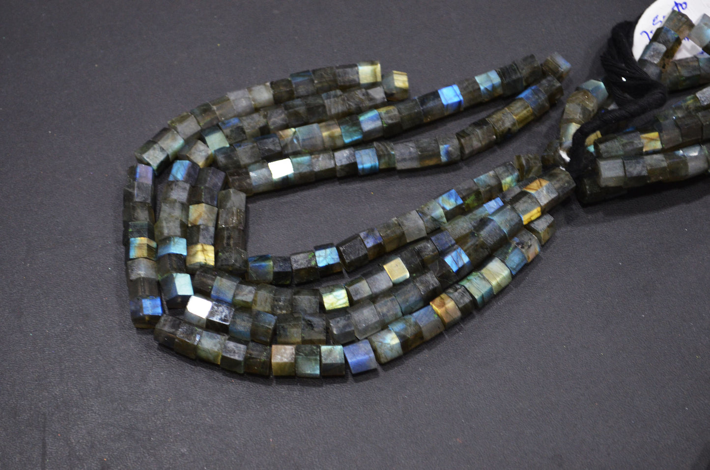 Labradorite Bolts Shape Beads , Sold By Strand , 18 Inches , 7.50 - 8 mm , 32267