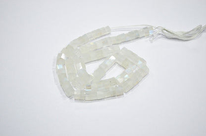 Natural Rainbow Moonstone Bolts Shape Beads , 17.50 Inches , 7 - 8 mm , 32269