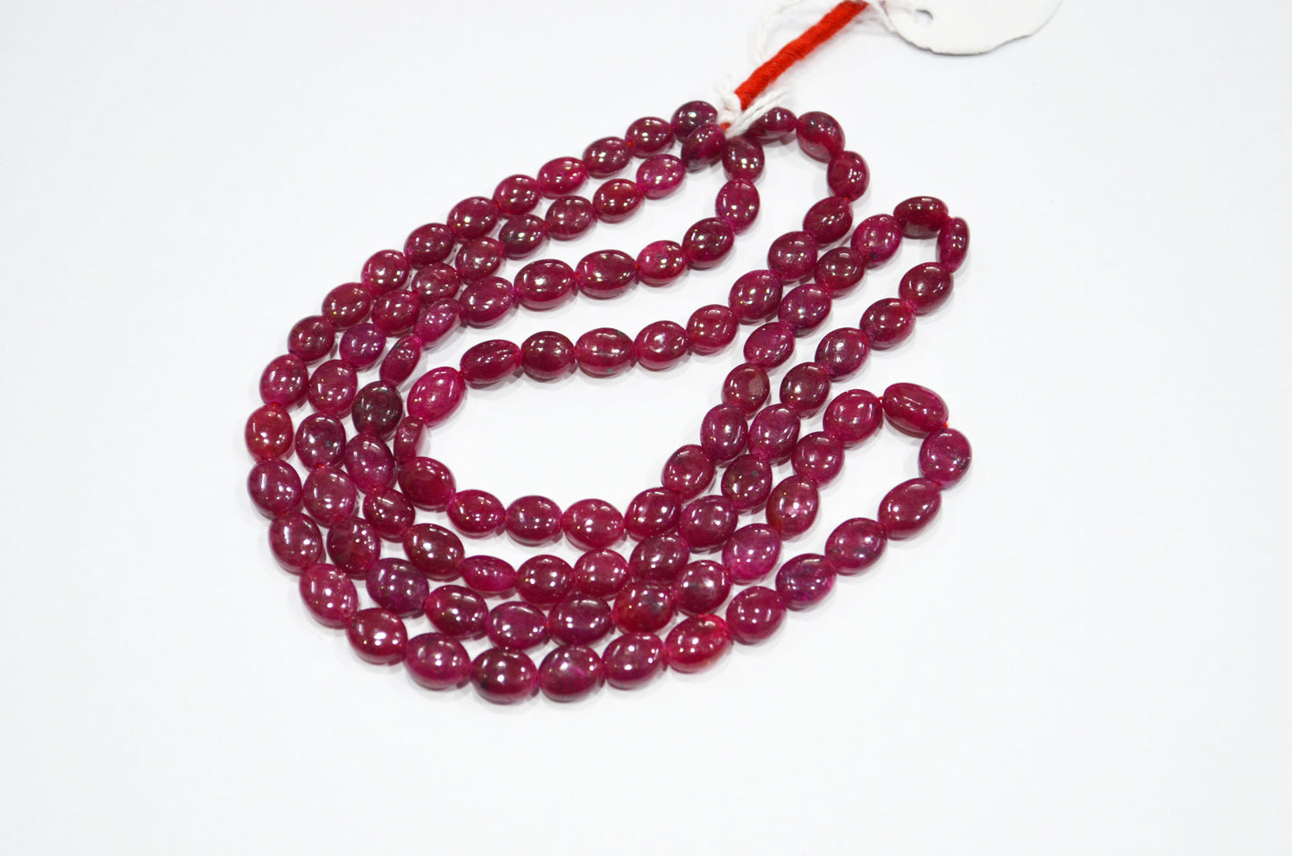 Dyed Ruby Oval Nuggets Shape Beads , Sold By Strand , 16 Inches , 6x7 - 7x9.50 mm , 32285