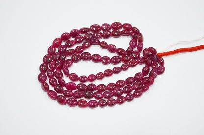 Dyed Ruby Oval Nuggets Shape Beads , Sold By Strand , 16 Inches , 6x7 - 7x9.50 mm , 32285