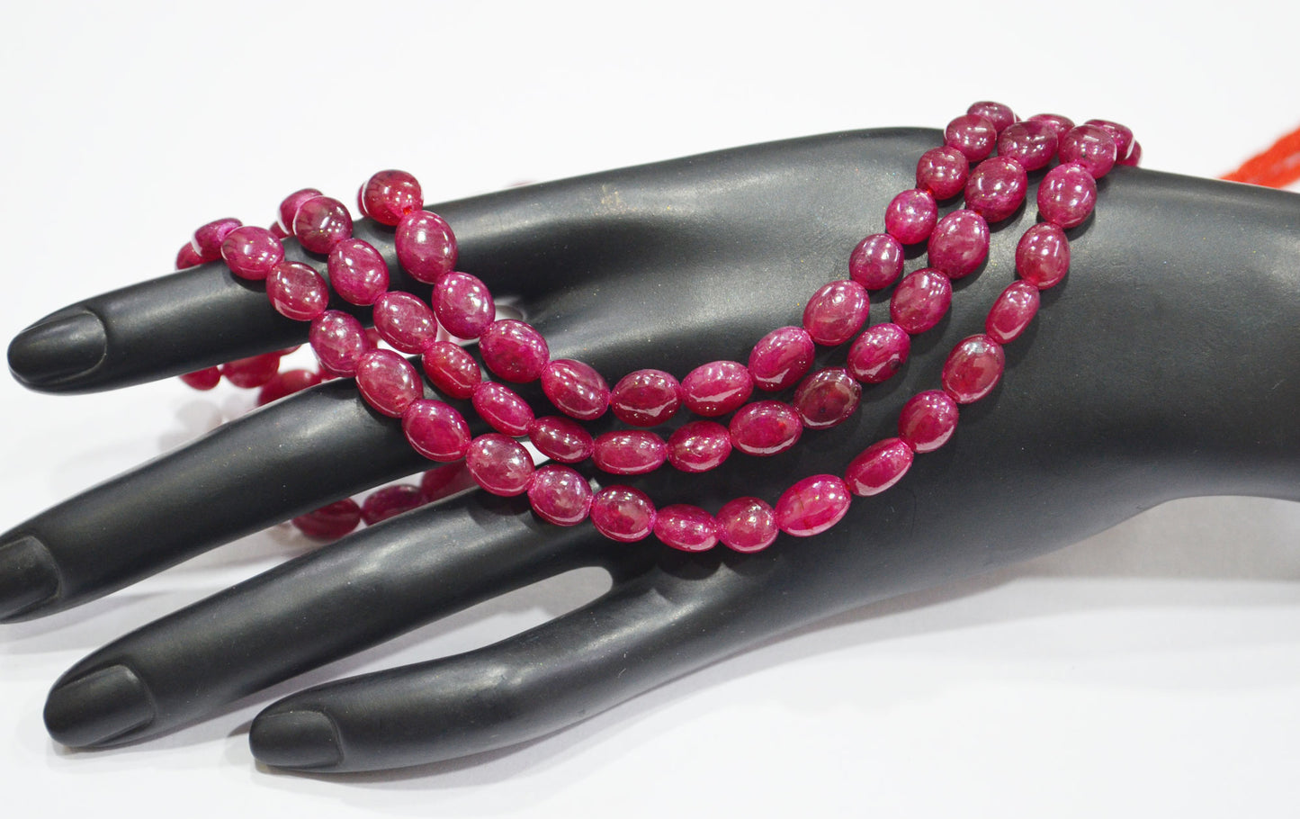 Dyed Ruby Oval Nuggets Shape Beads , Sold By Strand , 16 Inches , 6x7 - 7x9.50 mm , 32285