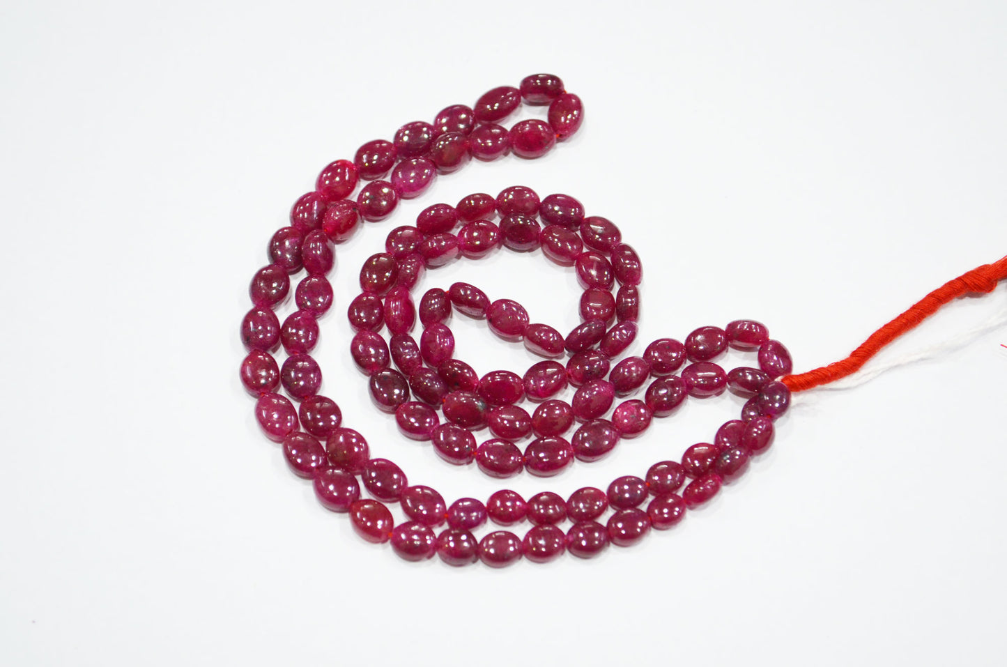Dyed Ruby Oval Nuggets Shape Beads , Sold By Strand , 16 Inches , 6x7 - 7x9.50 mm , 32285