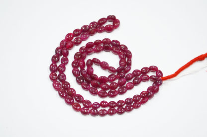 Dyed Ruby Oval Nuggets Shape Beads , Sold By Strand , 16 Inches , 6x7 - 7x9.50 mm , 32285