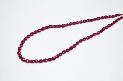 Dyed Ruby Oval Nuggets Shape Beads , 16 Inches , 5x6 - 6x7 mm , 32287