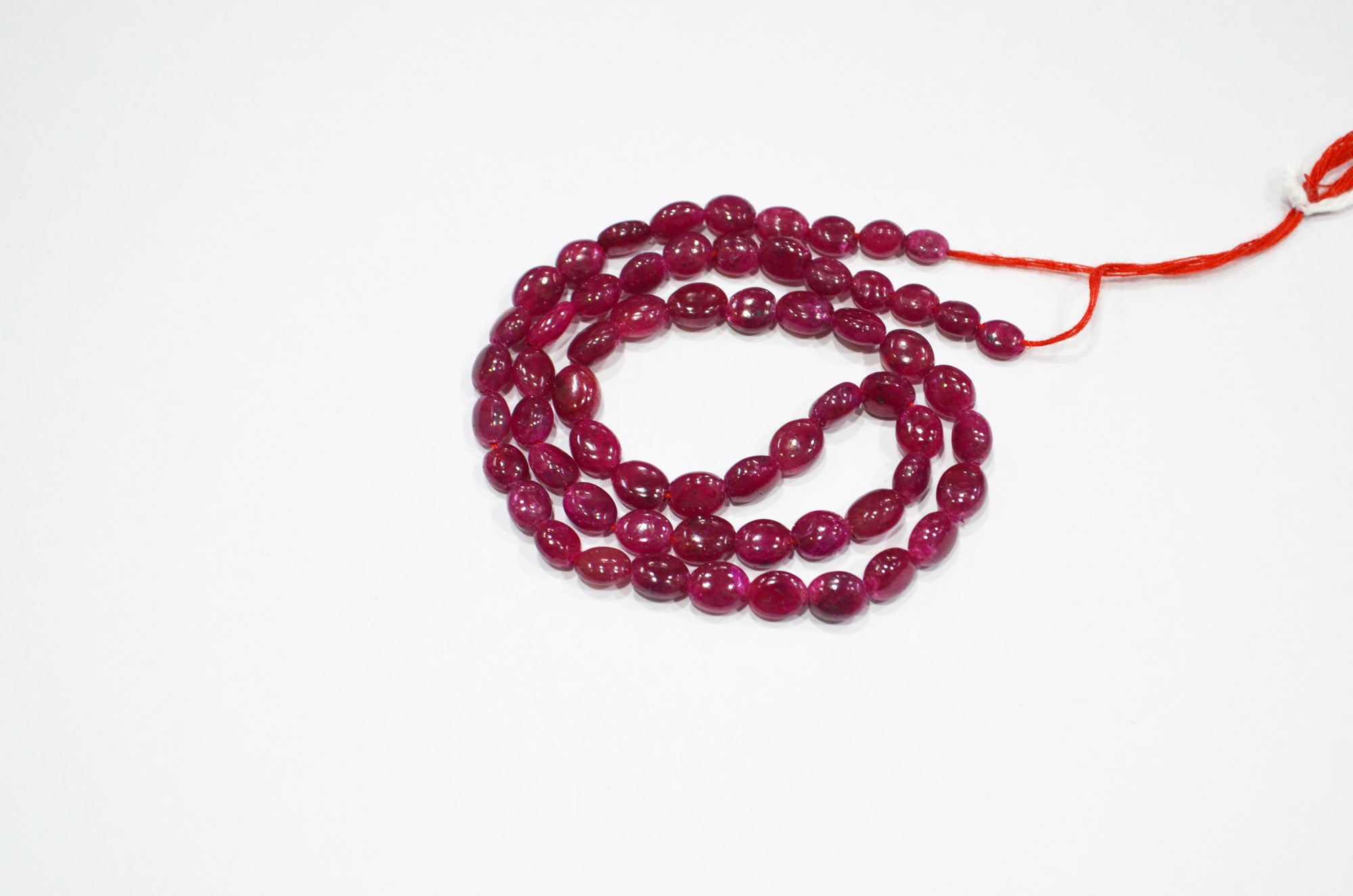 Dyed Ruby Oval Nuggets Shape Beads , 16 Inches , 5x6 - 6x7 mm , 32287