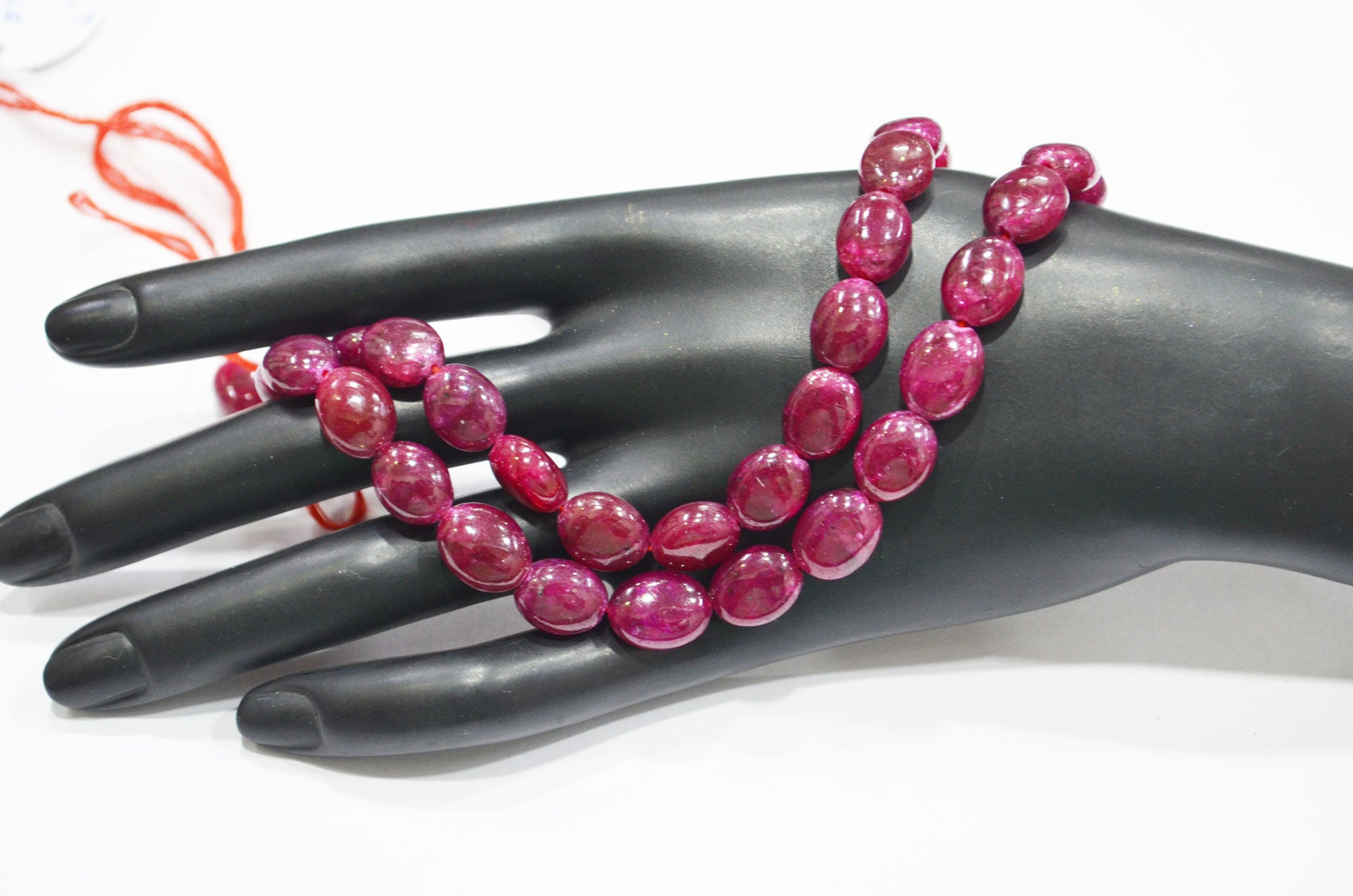 Dyed Ruby Oval Nuggets Shape Beads , 16 Inches , 8.50x10 - 9.50x13 mm , 32289