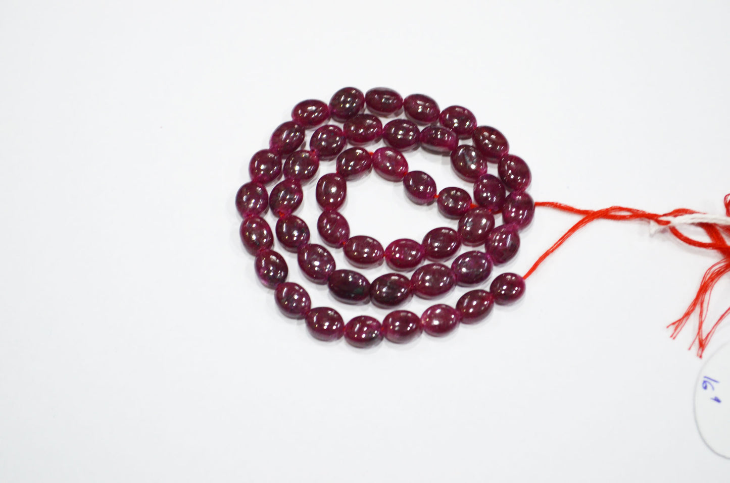 Dyed Ruby Oval Nuggets Shape Beads , 16 Inches , 7x8 - 7.50x10 mm , 32293