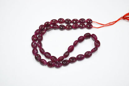 Dyed Ruby Oval Nuggets Shape Beads , 16 Inches , 7.50x9.50 - 8.50x10.50 mm , 32294