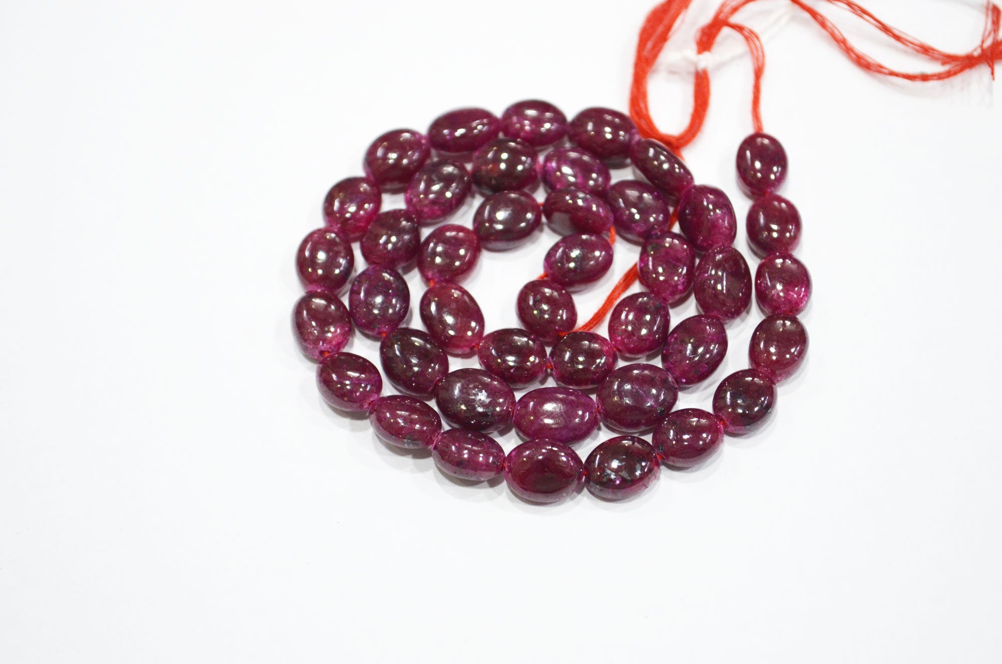 Dyed Ruby Oval Nuggets Shape Beads , 16 Inches , 7.50x9.50 - 8.50x10.50 mm , 32294
