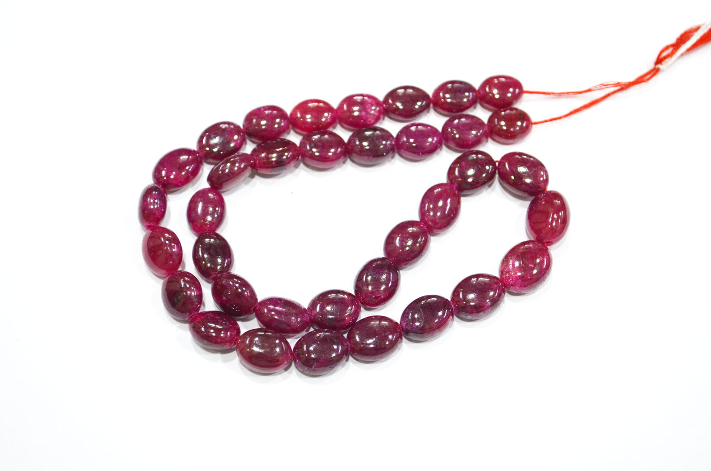 Dyed Ruby Oval Nuggets Shape Beads , 17 Inches , 9x12 - 11x14 mm , 32296