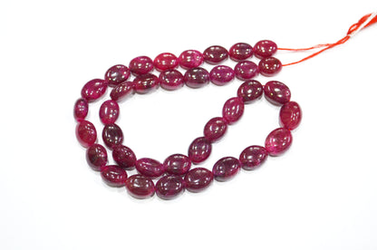 Dyed Ruby Oval Nuggets Shape Beads , 17 Inches , 9x12 - 11x14 mm , 32296