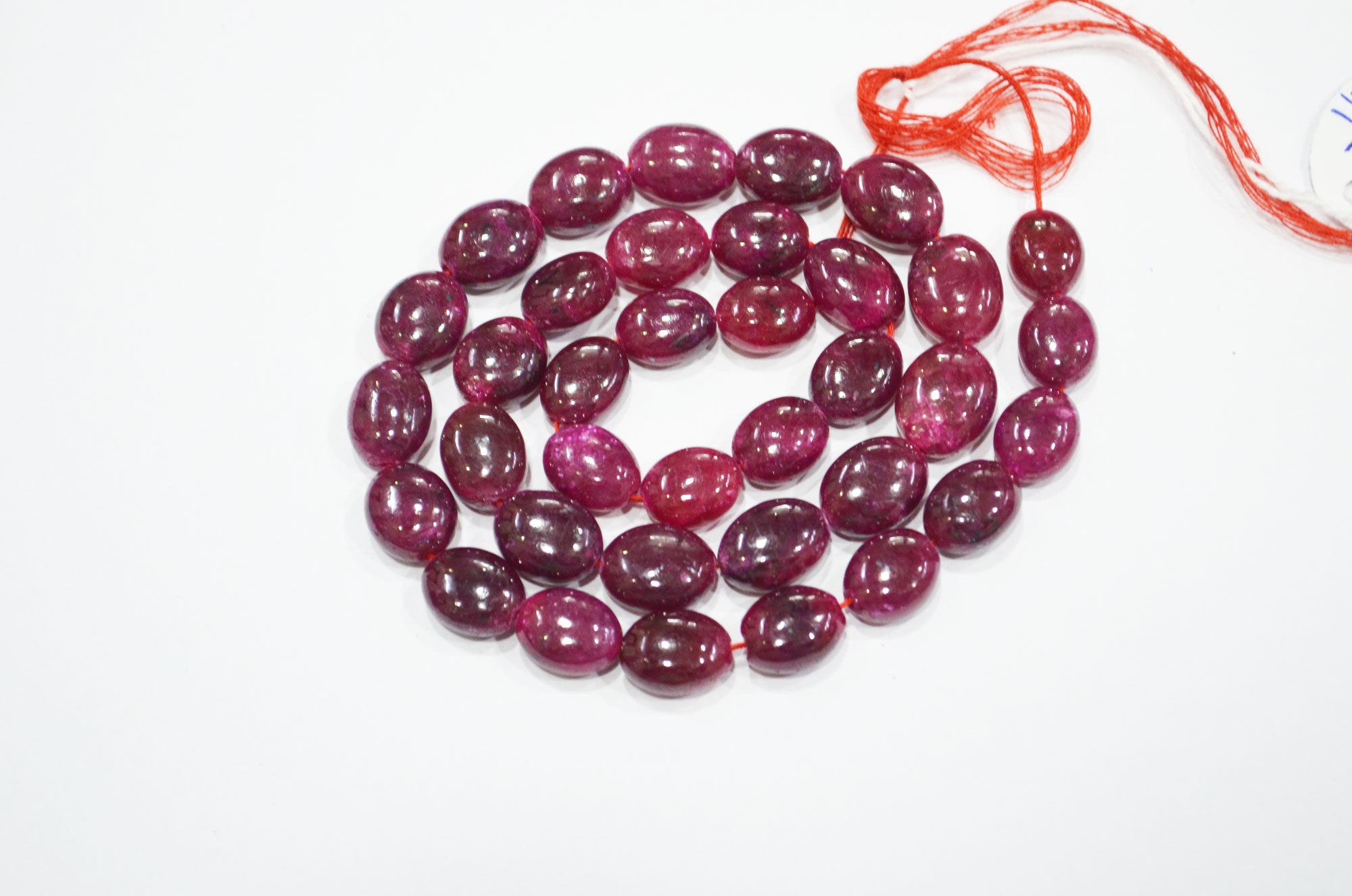 Dyed Ruby Oval Nuggets Shape Beads , 17 Inches , 9x12 - 11x14 mm , 32296